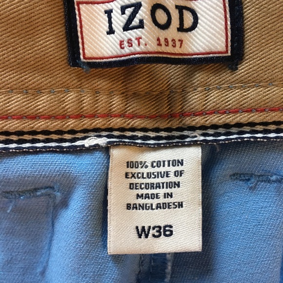 IZOD NWT Men’s Shorts with Belt Size 36 - Picture 3 of 5